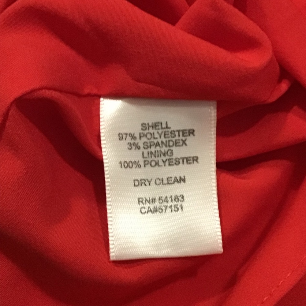 ELIZA J OFF THE SHOULDER PEPLUM FLOUNCE HEM RED DRESS NWOT - Picture 7 of 8